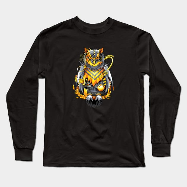 cyber owl Long Sleeve T-Shirt by bpkardijan